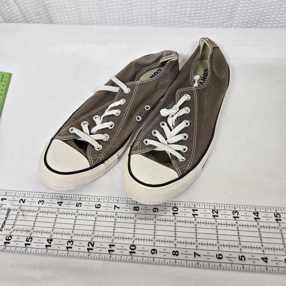 Converse All Star Chuck Taylor Low Top Charcoal Grey‎ Canvas Sneakers 1J794
